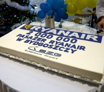 2 miliony pasażerów Ryanair w Bydgoszczy 2 miliony pasażerów Ryanair w Bydgoszczy