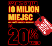 Czarny Piątek – Ryanair ogłosił wielką wyprzedaż. Do 20% zniżki na 10 milionów biletów! Czarny Piątek – Ryanair ogłosił wielką wyprzedaż. Do 20% zniżki na 10 milionów biletów!